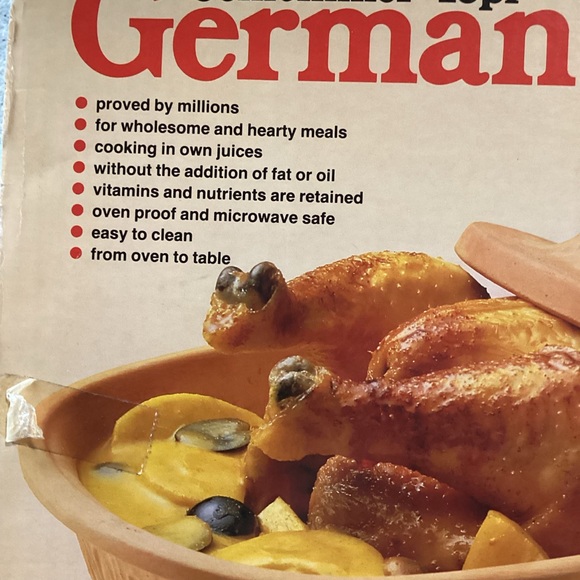 Vintage Schlemmer-Topf Scheurich Keramik Clay Cooking Bakeware #832 and New Book - Picture 12 of 14